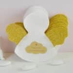 sachet à dragées en tissu ange pailleté pour baptême, naissance, communion