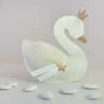 ballotin à dragées cygne pour mariage, baptême, naissance