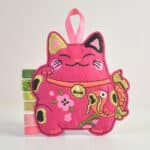 maneki neko lucky cat décoration brodée