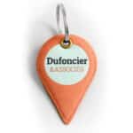 Porte-clés logo personnalisé en tissu, création artisanale Bykiki